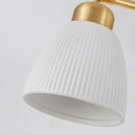 Charger l'image dans la visionneuse de la galerie, Ribbed white ceramic lampshade detail