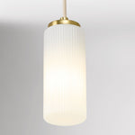 Load image into Gallery viewer, Rivora Fluted Glass Pendant Light – Modern Ribbed Shade
