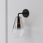 Load image into Gallery viewer, Merin Sculptural Milk Glass Geometric Wall Lamp
