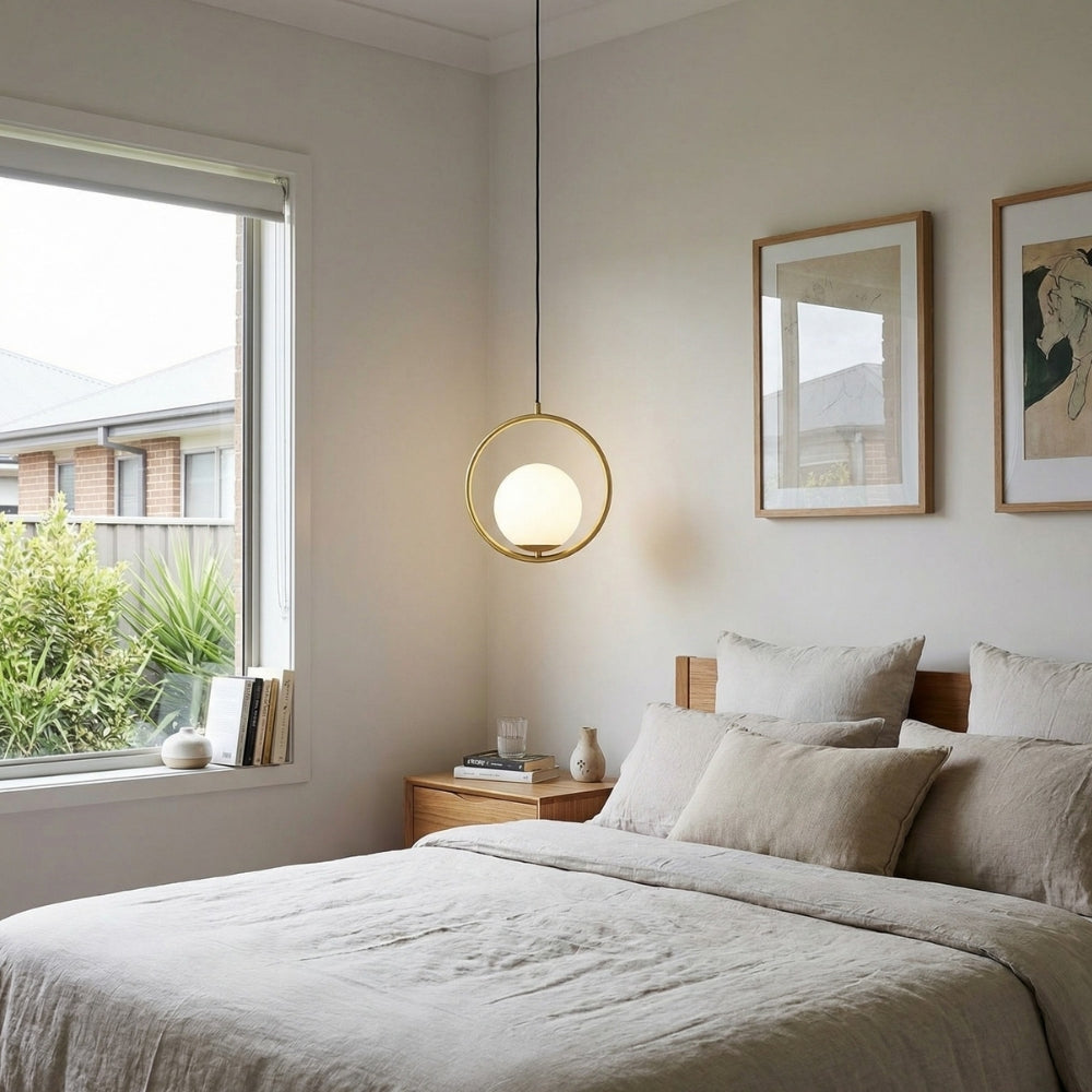 Suspension Moderne Lunectra Design Géométrique - Lampe Suspendue Contemporaine pour Salon