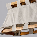 Charger l'image dans la visionneuse de la galerie, Hand woven fabric shade and wood frame detail