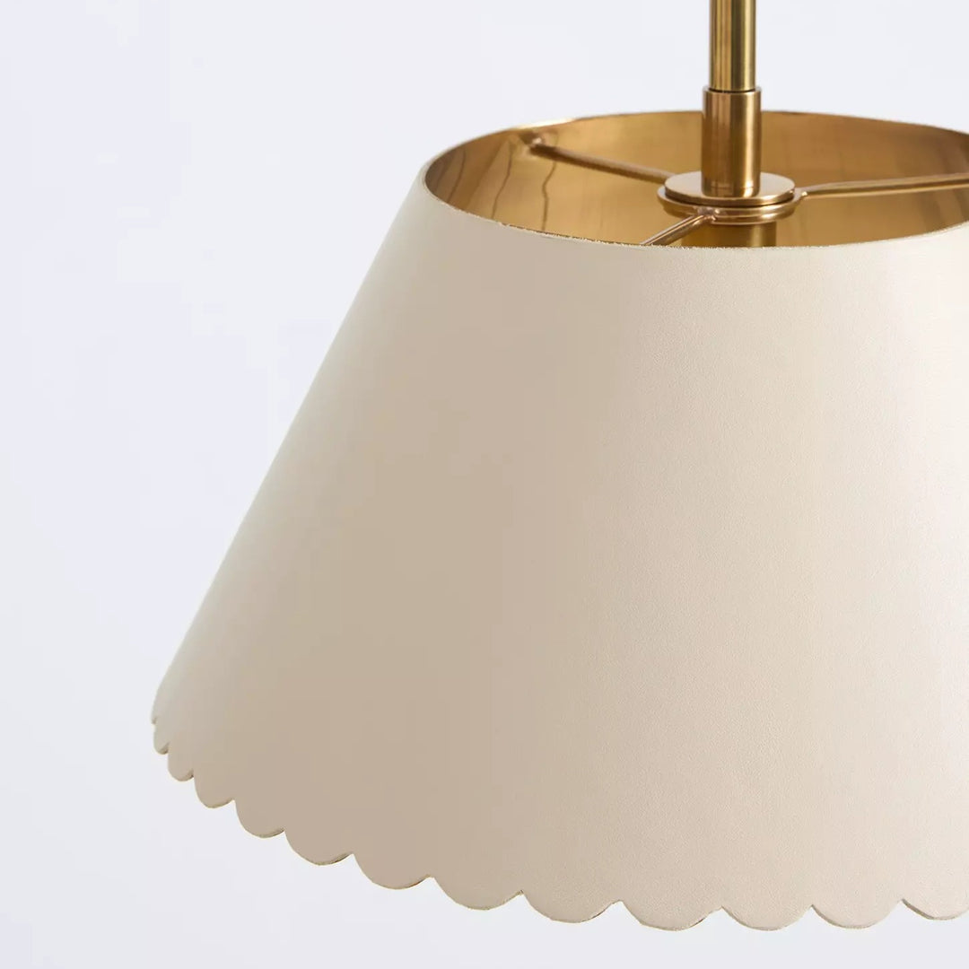 Foldray leren hanger - schelp warm licht voor slaapkamer & hal