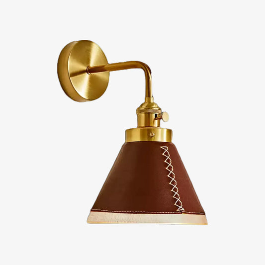 Brown Leather Wall Sconce