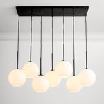 Load image into Gallery viewer, Selvion Elegant 7-Light Globe Chandelier – Glass Pendant Light
