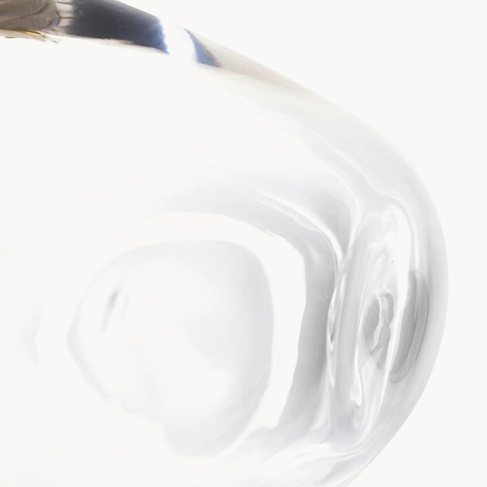 Suspension en verre courbé doux Glissora - Suspension en verre et métal pour salle à manger et îlot de cuisine