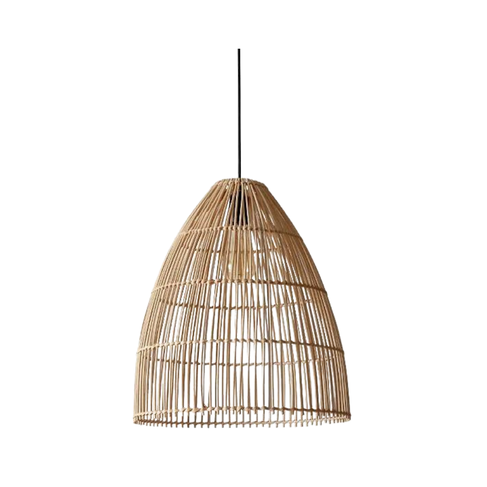 Runa boho lampa wisząca z rattanu