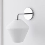 Load image into Gallery viewer, Merin Sculptural Milk Glass Geometric Wall Lamp
