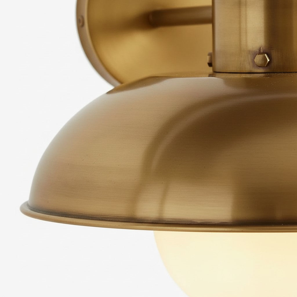 Cordax Industrial Modern Wall Lamp – Soft Opal Glass Glow for Hallway or Bedroom