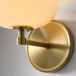 Load image into Gallery viewer, Vega Glass Wall Sconce — Minimalist Small Fixture, Contemporary Metal Accent for Hallway or Vanity