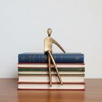 Load image into Gallery viewer, Floxo Lazy Dog and Abstract Nordic Human Figurine Minimalist Sculpture for Modern Shelves and Desks