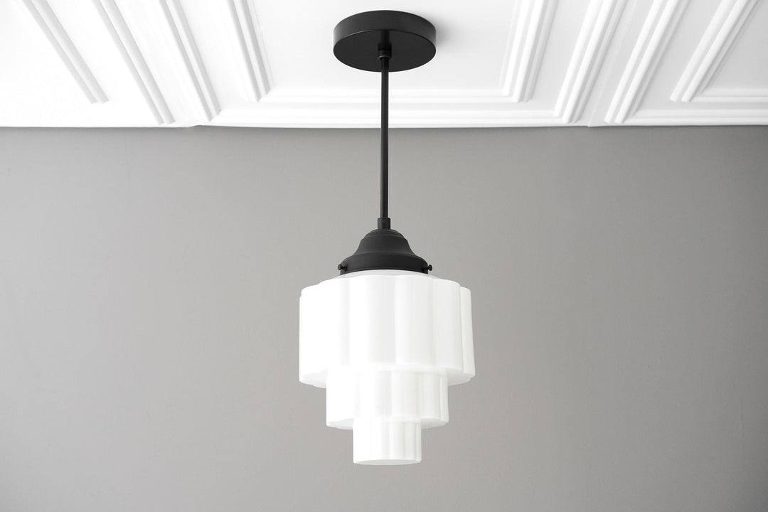 Geotower glazen hanglamp - elegante woningverlichting