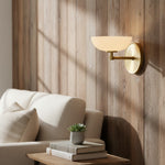 Load image into Gallery viewer, Vega Glass Wall Sconce — Minimalist Small Fixture, Contemporary Metal Accent for Hallway or Vanity