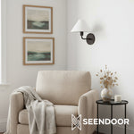 Load image into Gallery viewer, Diora Contemporary Brass Wall Sconce with Tapered Shade for Corridor &amp; Bedroom
