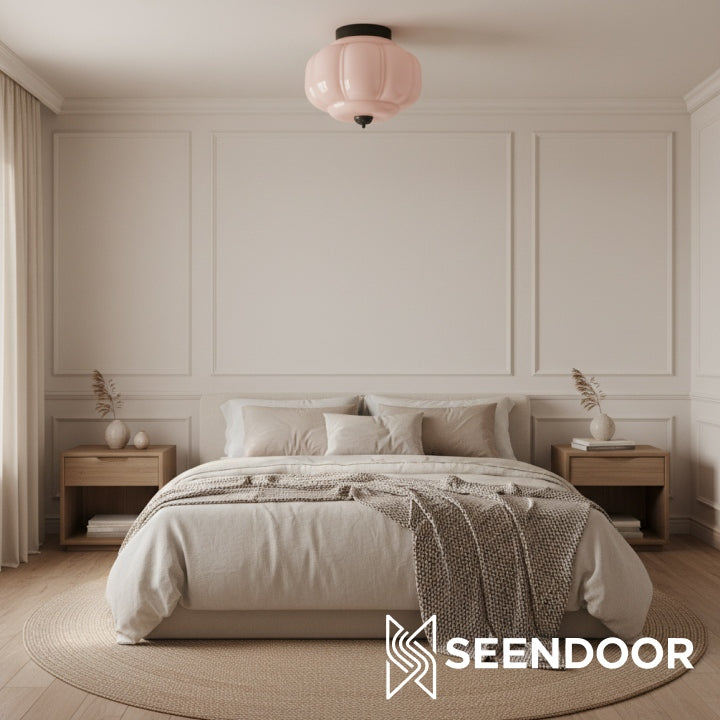 Vintage Eloise Milk Glass Flush Mount Ceiling Light - Vintage Charm Soft Glow