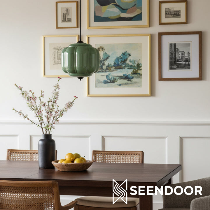 Eloise Vintage Glass Chandelier - Milk Glass Home Accent