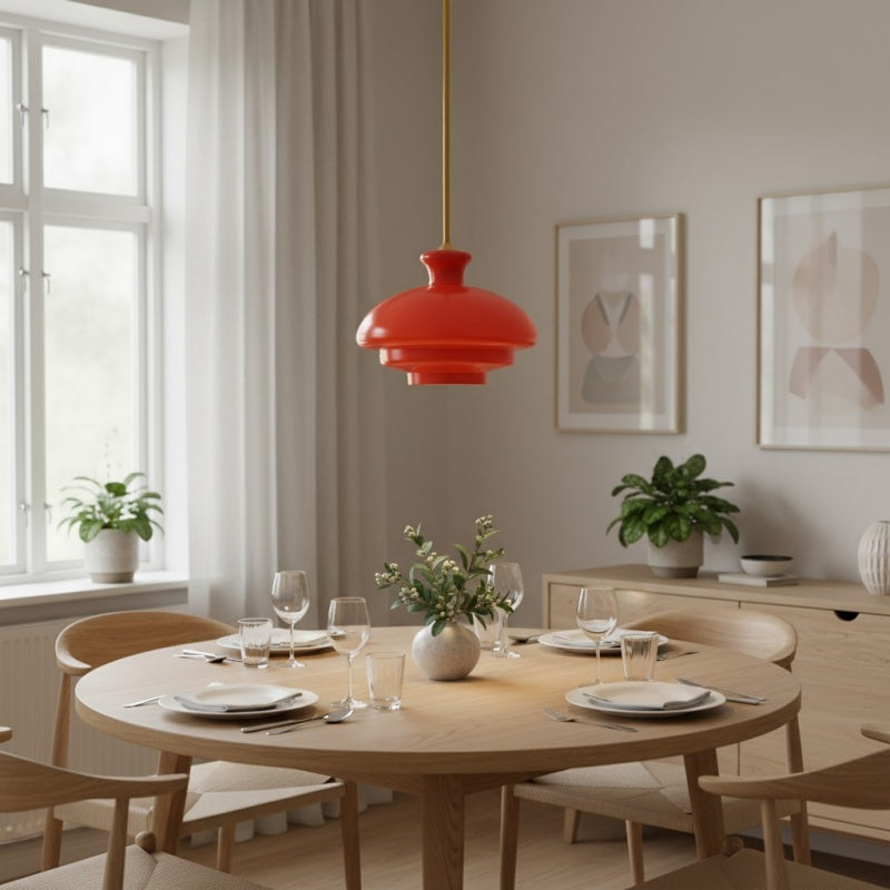 Lampe suspendue décorative HaloVita – Suspension minimaliste en métal et verre pour espaces de vie