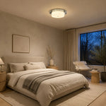 Cargar imagen en el visor de la Galería, Flush mount ceiling fixture installed in a modern bedroom