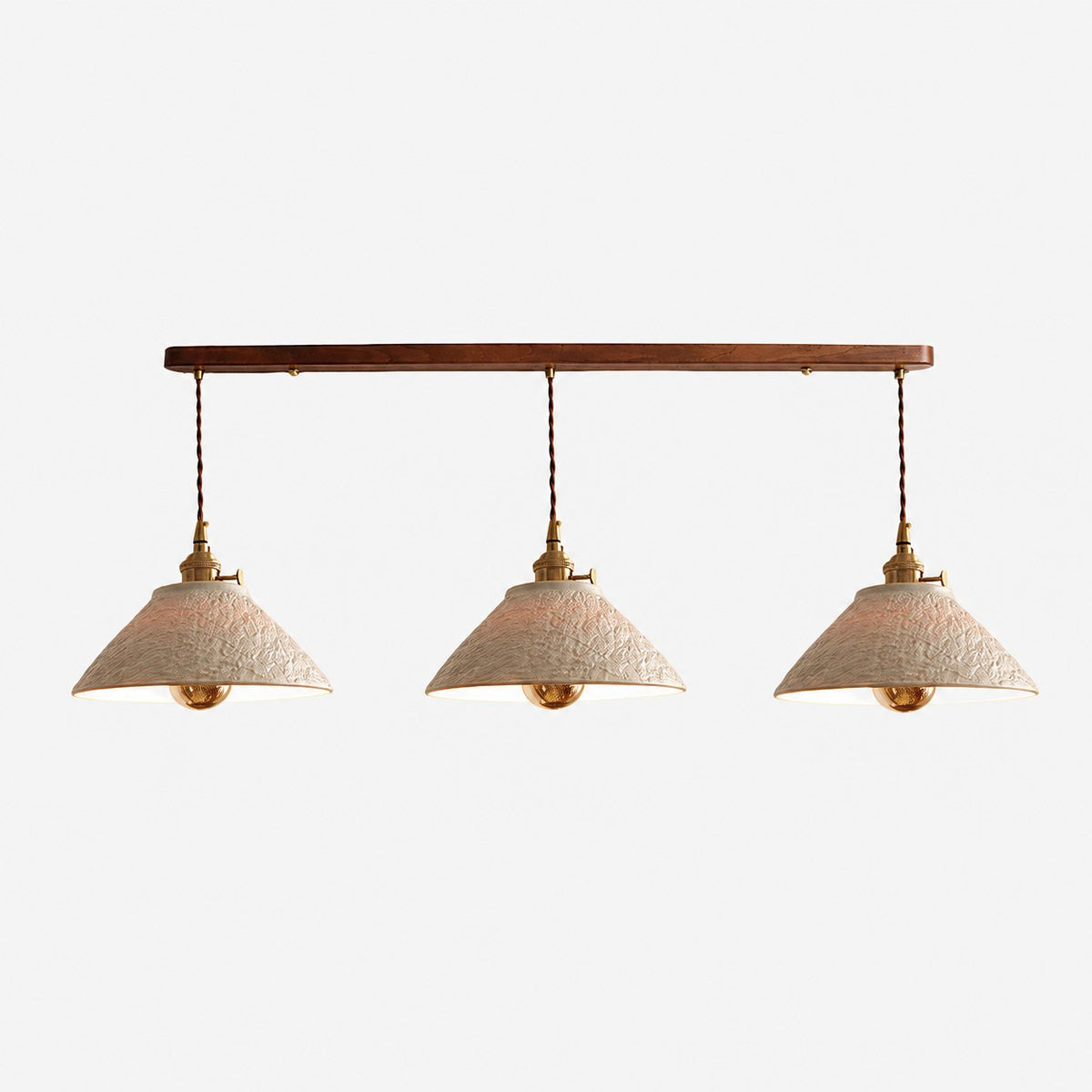 Textured Ceramic Copper Pendant Light