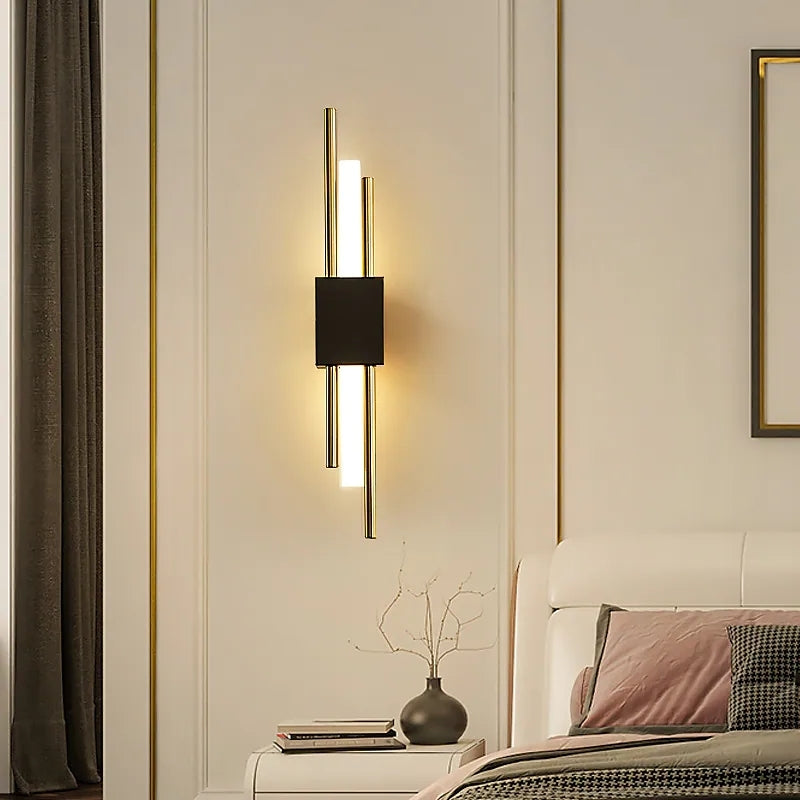 LuminArt - Luz LED Estilizada Negro/Oro