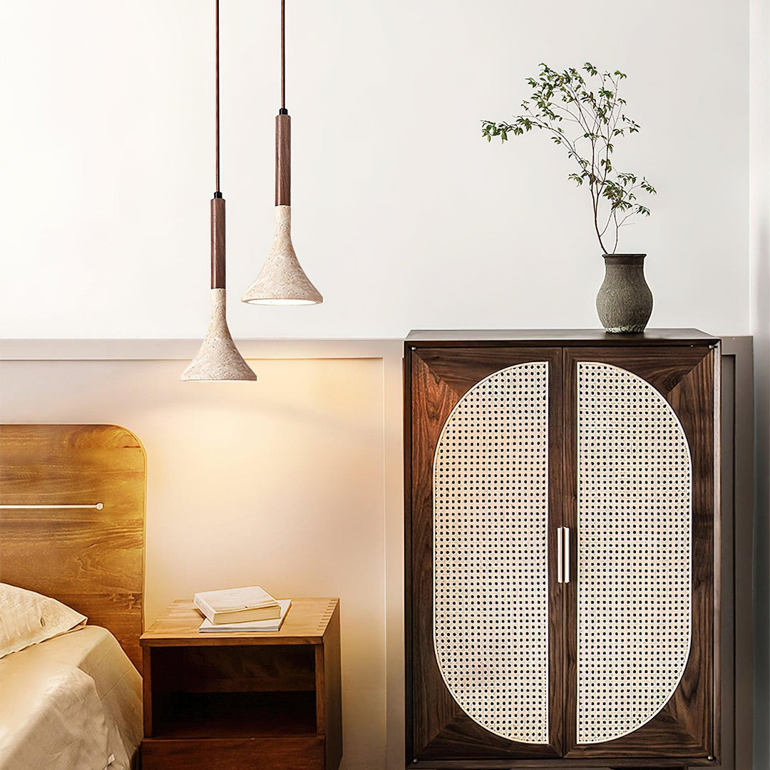 Aplomb Japandi travertijn hanglamp