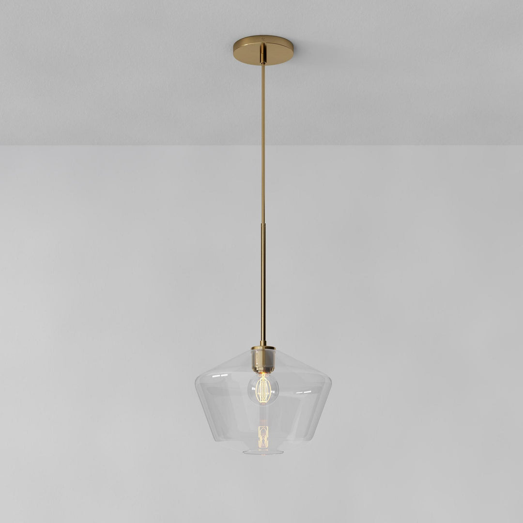 Merin Transparent Glass Sculpture Geometric Chandelier