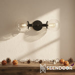 Load image into Gallery viewer, Lumio Globe Sleek Glass Globe Wall Lamp for Bathroom &amp; Bedroom
