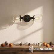 Lumio Globe Sleek Glass Globe Wall Lamp for Bathroom & Bedroom