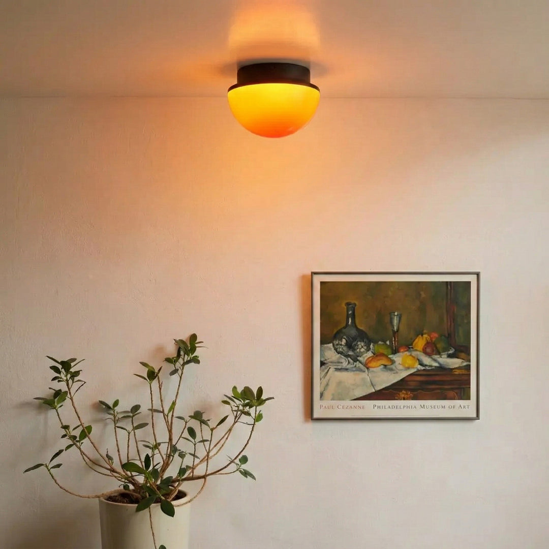 Sunset Glow Acrylic LED Ceiling Light with Ambient Dome for Living Room and Bedroom