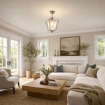 Bild in die Galerieansicht laden, Lunavera Mid-Century Capiz Shell Drum Ceiling Light for Balcony and Hallway
