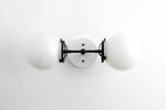 Load image into Gallery viewer, Lumio Globe Art Deco Vanity Light -  Opal Globe Bathroom Sconce
