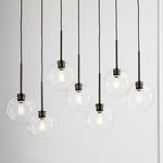 Load image into Gallery viewer, Selvion Elegant 7-Light Globe Chandelier – Glass Pendant Light
