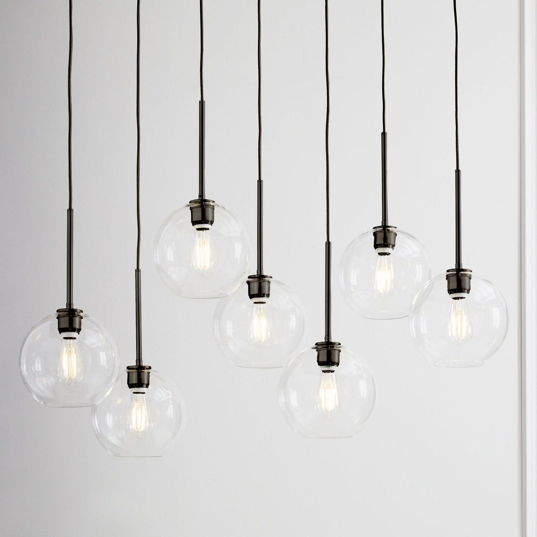 Selvion Elegant 7-Light Globe Chandelier – Glass Pendant Light