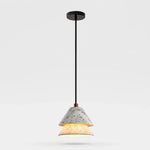 Cargar imagen en el visor de la Galería, Grey Stone Pendant Light with Paper Diffuser