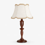 Cargar imagen en el visor de la Galería, Vintage Fabric Table Lamp with Scalloped Shade