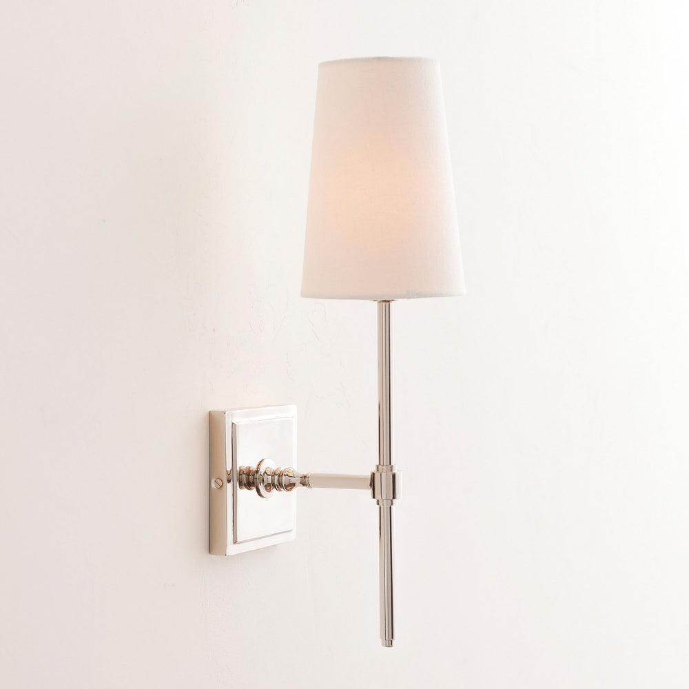 Derlina White Linen Shades Wall Lamp – Retro Metal Multi-Head Lighting Fixture