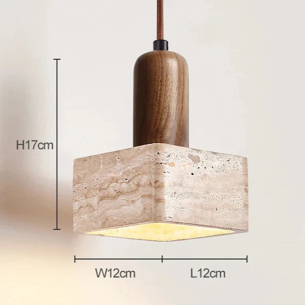 Travertijn Vierkante Hanglamp