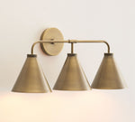 Load image into Gallery viewer, Korvi Iron Tapered Sconce Light - Wall Fixture in Black or Brass
