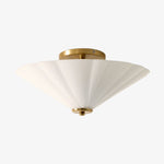 Bild in die Galerieansicht laden, Mivie Schlanke Aufbaulampe – Vintage geripptes Glas und Champagnerbronze für moderne Wohnzimmer