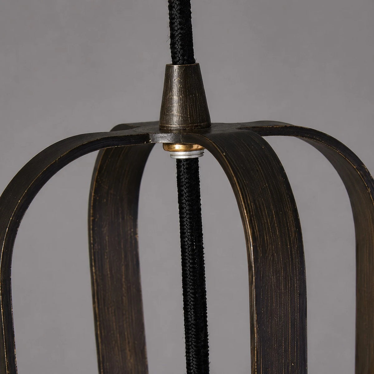 Pendant cord and upper frame connection detail