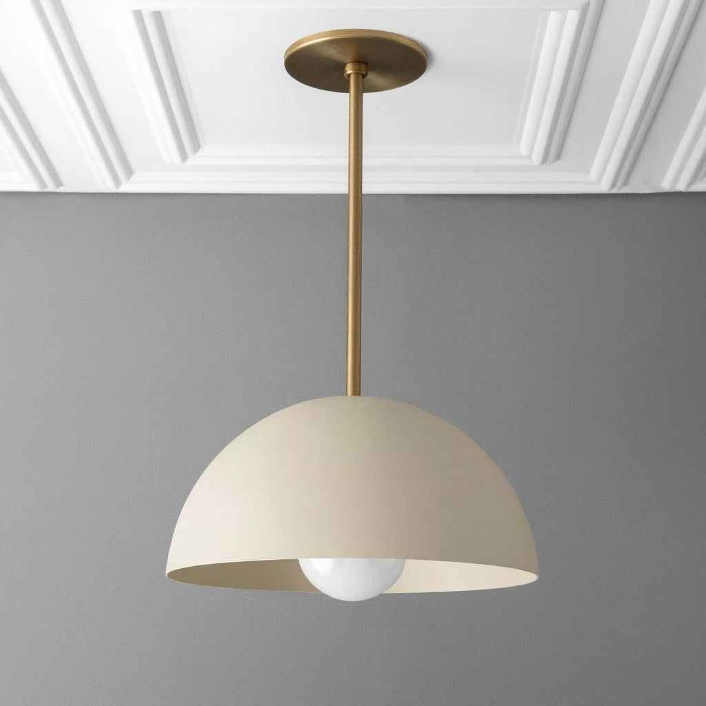 Metio Dome Pendant – Modern Metal Dome Lamp for Living Room & Bedroom