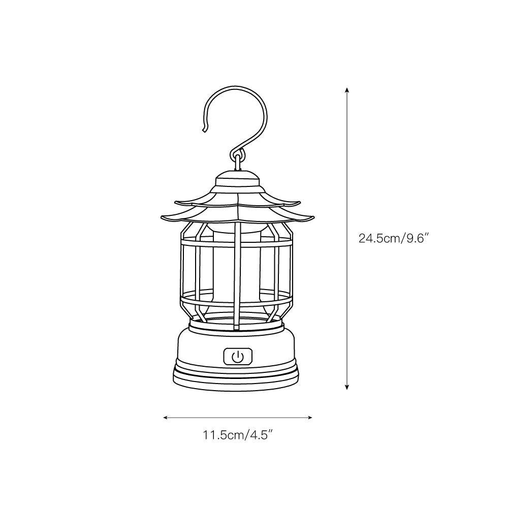 Laterne Outdoor Camping Tischlampe (eingebauter Akku)