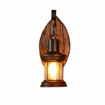 Cargar imagen en el visor de la Galería, Leaf Backplate Lantern Sconce