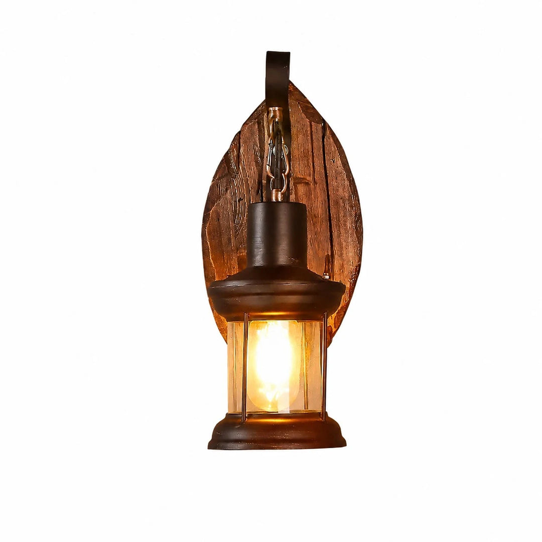 Leaf Backplate Lantern Sconce