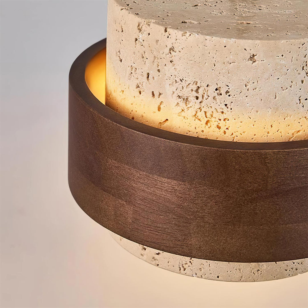 Lampa wisząca z wtyczką Cole z trawertynu