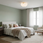 Load image into Gallery viewer, Modo Ceiling Light –Minimalist Glass Shade with Sleek Brass Frame for Dining Room or Office