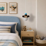 Cargar imagen en el visor de la Galería, Monkey LED pendant light kids room