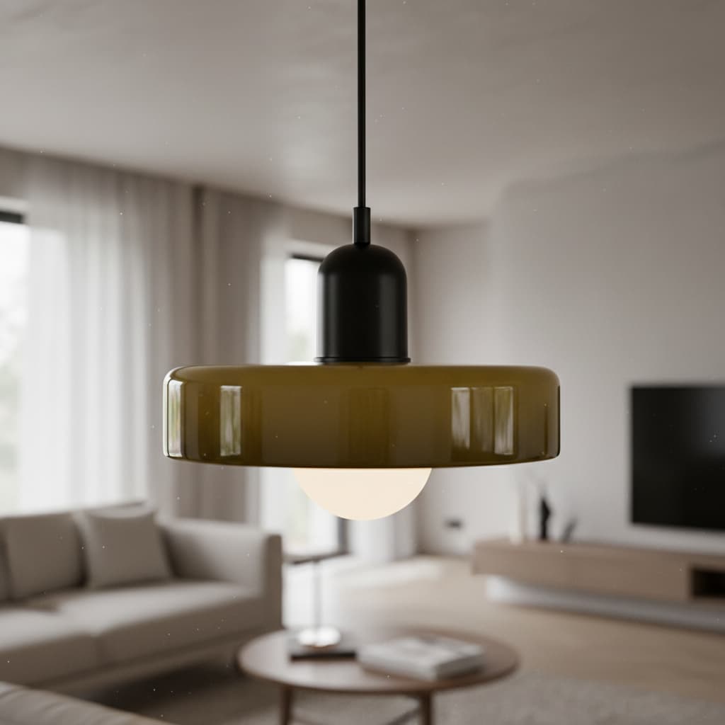 Glasora Moderne Glazen Hanglamp – Minimalistische Noordse Hanglamp voor Keuken en Hal N32