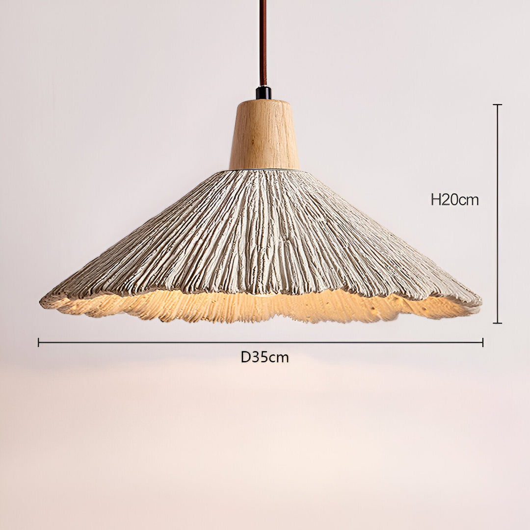 Lámpara colgante LED retro crema estilo Wabi-Sabi