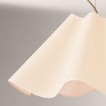 Load image into Gallery viewer, Oslan Ivory Linen Pendant Light - Scalloped Shade Modern Ceiling Lamp
