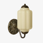 Load image into Gallery viewer, Eloise Brass Wall Sconce – Elegant Milk Glass Vintage Lighting
